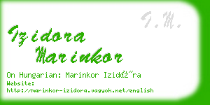 izidora marinkor business card